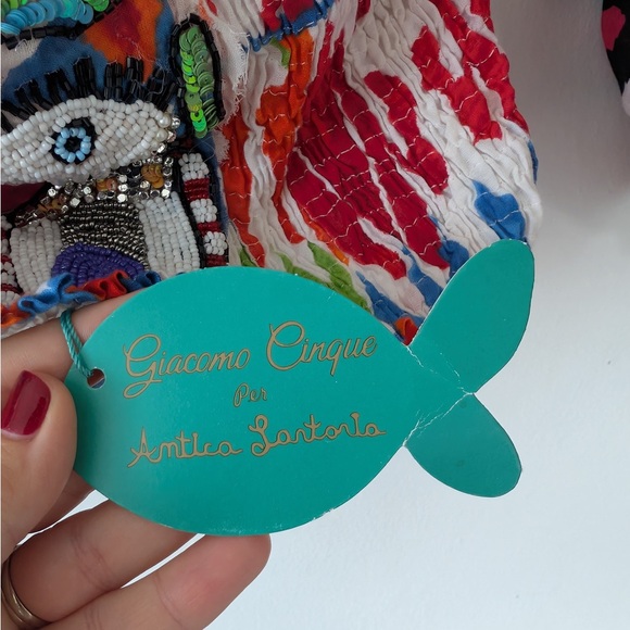 Vibrant Red Embroidered Crop Top - Picture 10 of 10